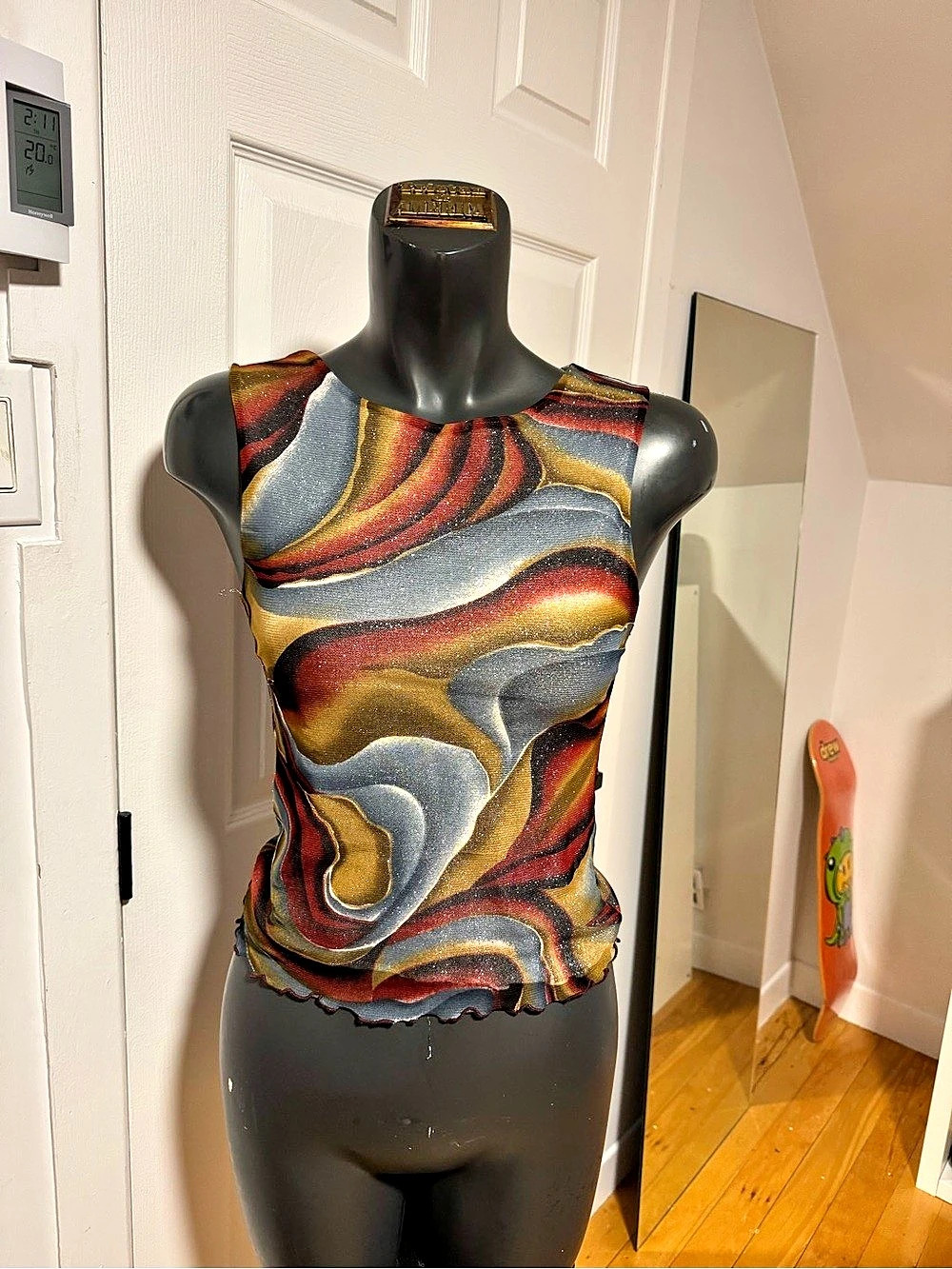 Abstract Print Tank Top in Multicolor